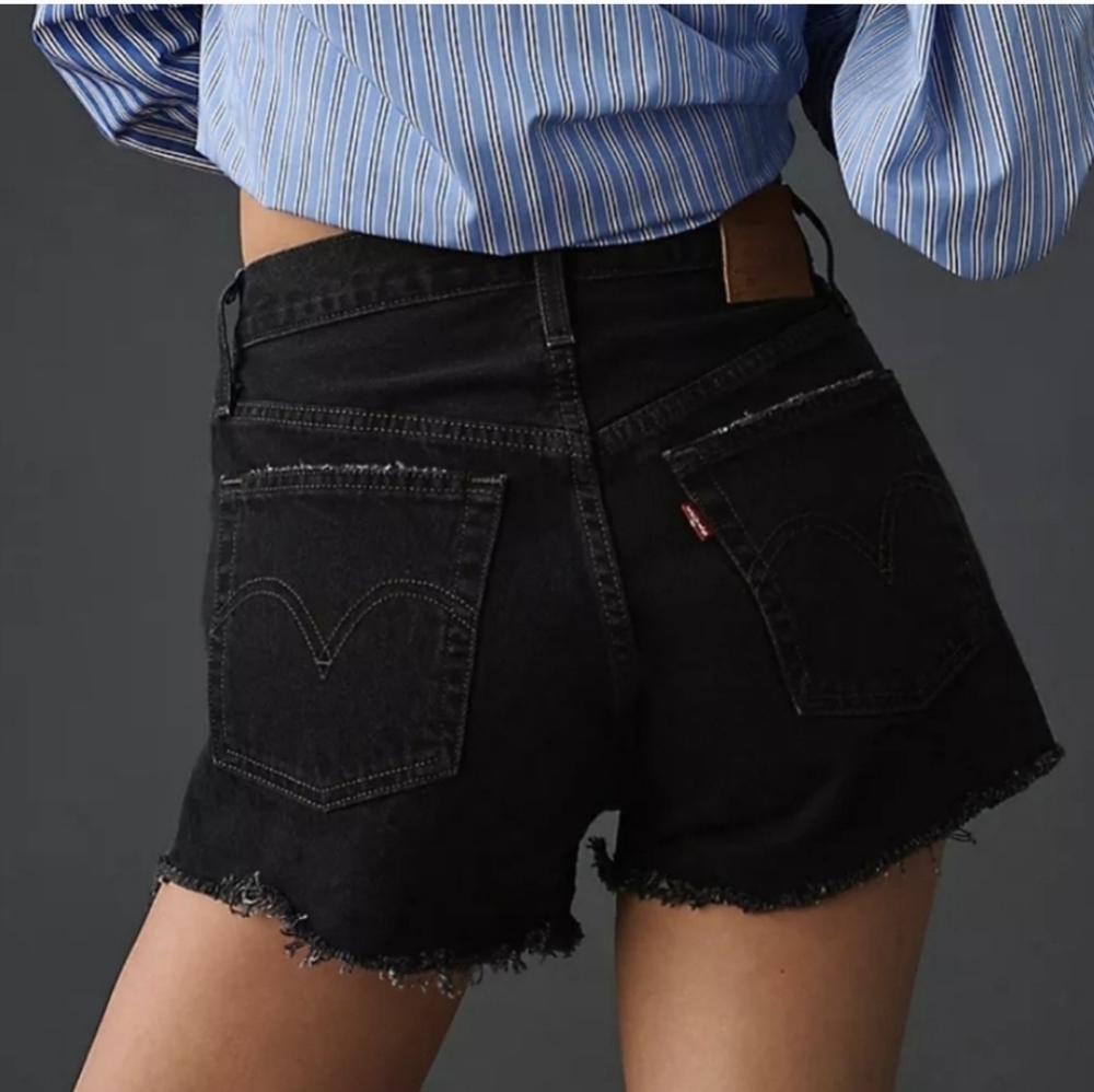 Levi's Premium 501 High Rise Shorts Stowaway Sz 26 - Picture 2 of 15